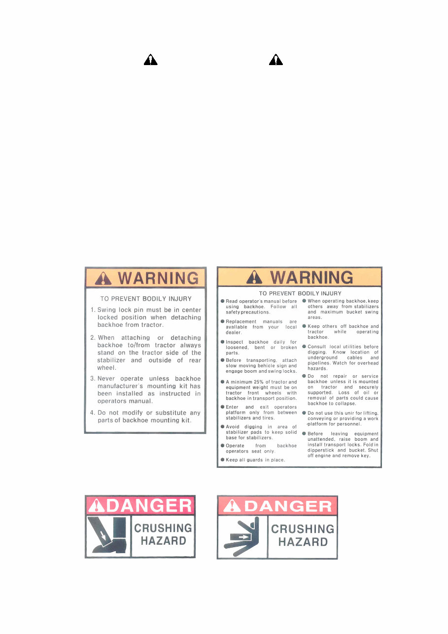 Kioti KB2365 Backhoe Owners Operation & Spare Parts Catalog Manual preview img 8