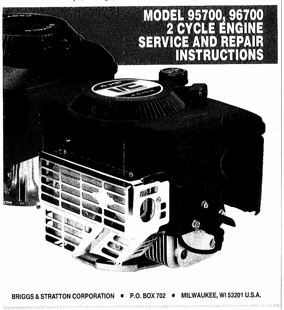 Briggs & Stratton Two Cycle Engine Workshop Service Repair Manual preview img 1