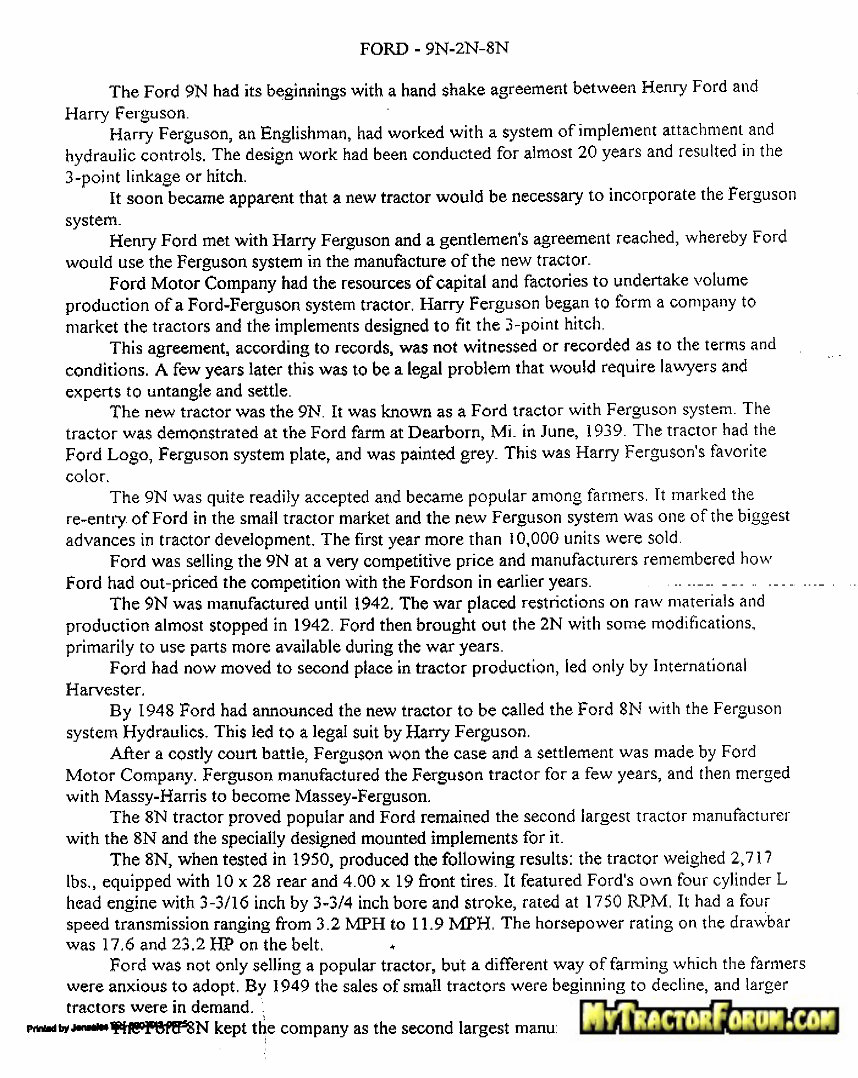 1939-1952 Ford New Holland 9N 2N 8N Tractor Repair Manual preview img 2