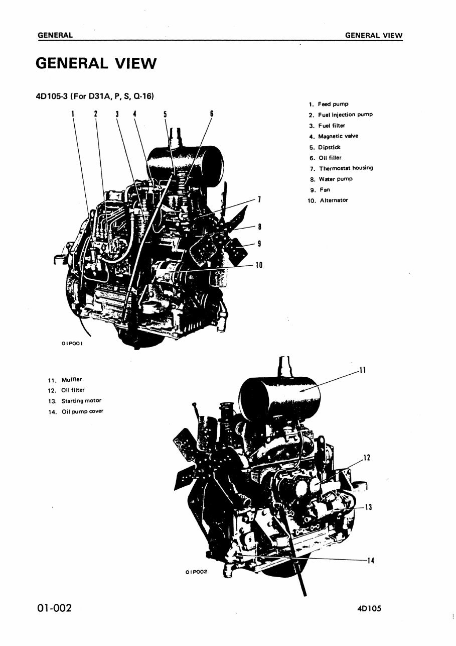 Komatsu 4D105-3 and S4D105-3 Diesel Engine Complete Workshop Service Repair Manual preview img 4