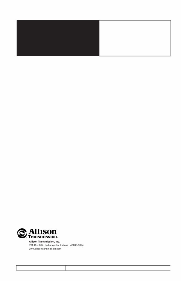 Allison Transmission 1000 And 2000 Series (4th Gen) Service & Repair Manual preview img 2