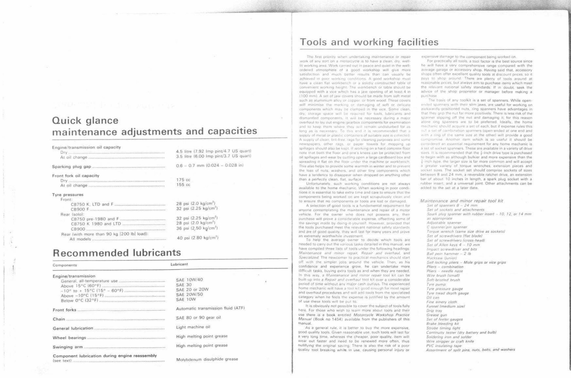 1978-1984 Honda CB750 CB900 Dohc Fours Service & Repair Manual preview img 10