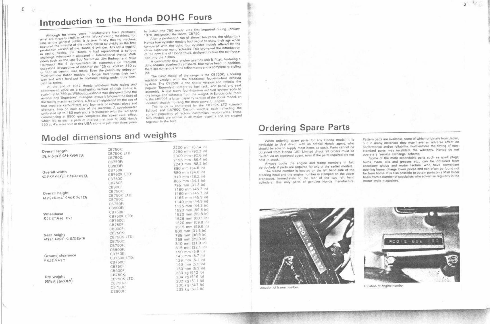 1978-1984 Honda CB750 CB900 Dohc Fours Service & Repair Manual preview img 5