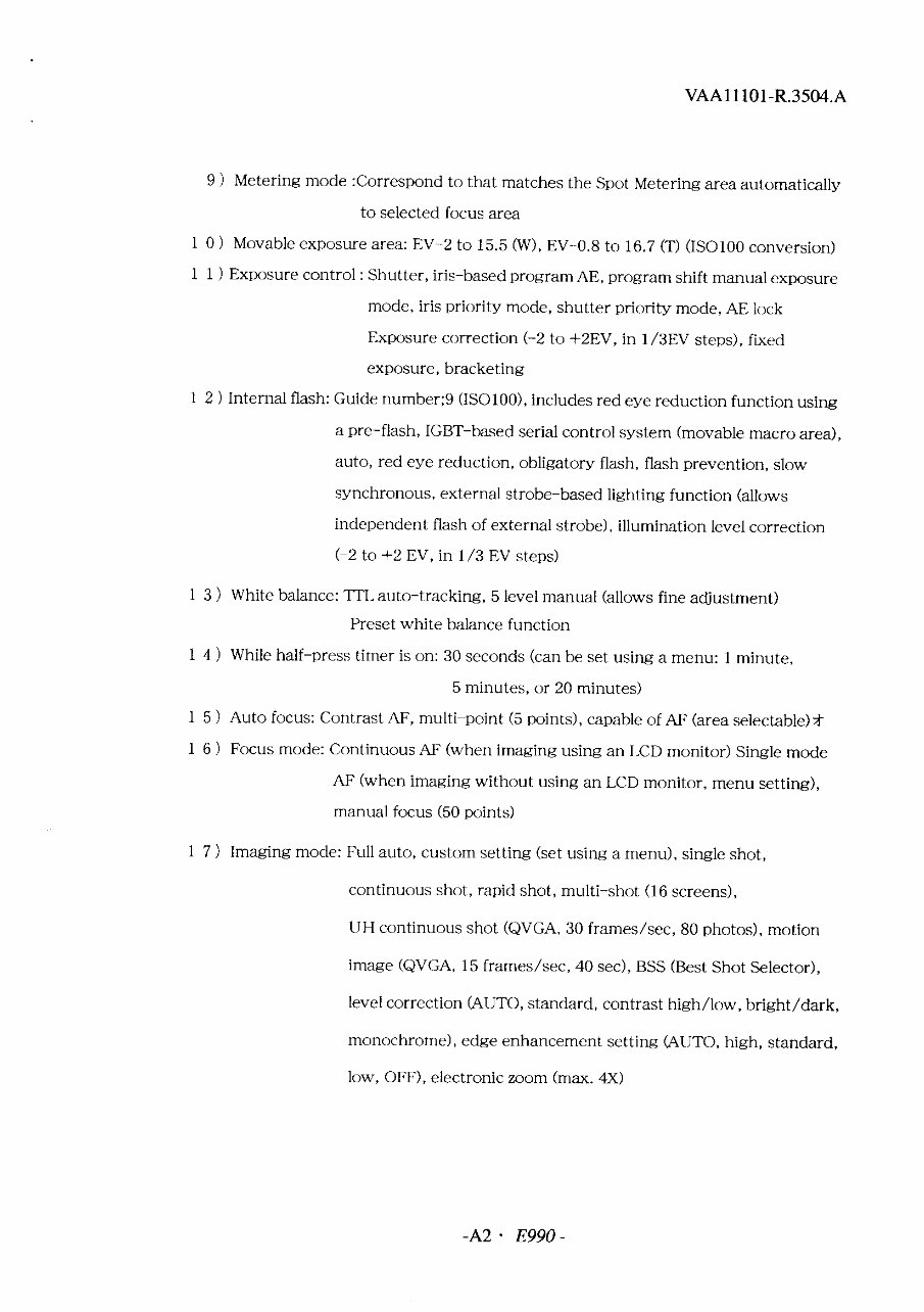 Nikon Coolpix 990 Repair Manual & Parts List preview img 4