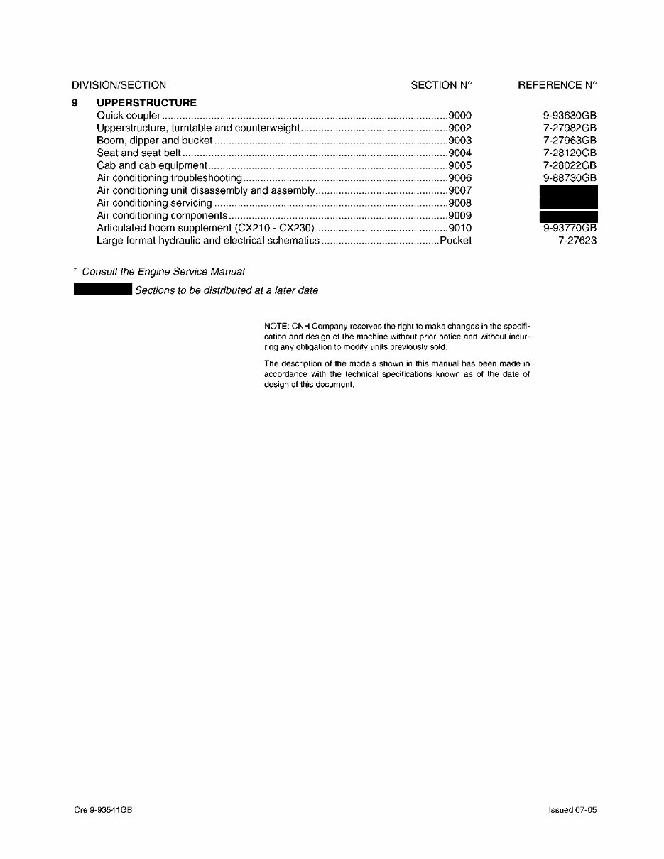 CASE CX210 CX230 CX240 Crawler Excavator Service Repair Manual preview img 4