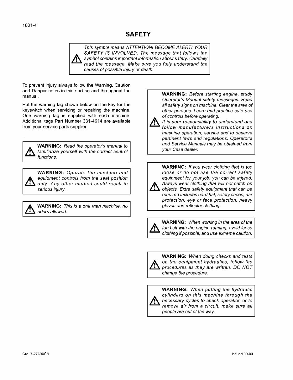 CASE CX210 CX230 CX240 Crawler Excavator Service Repair Manual preview img 8
