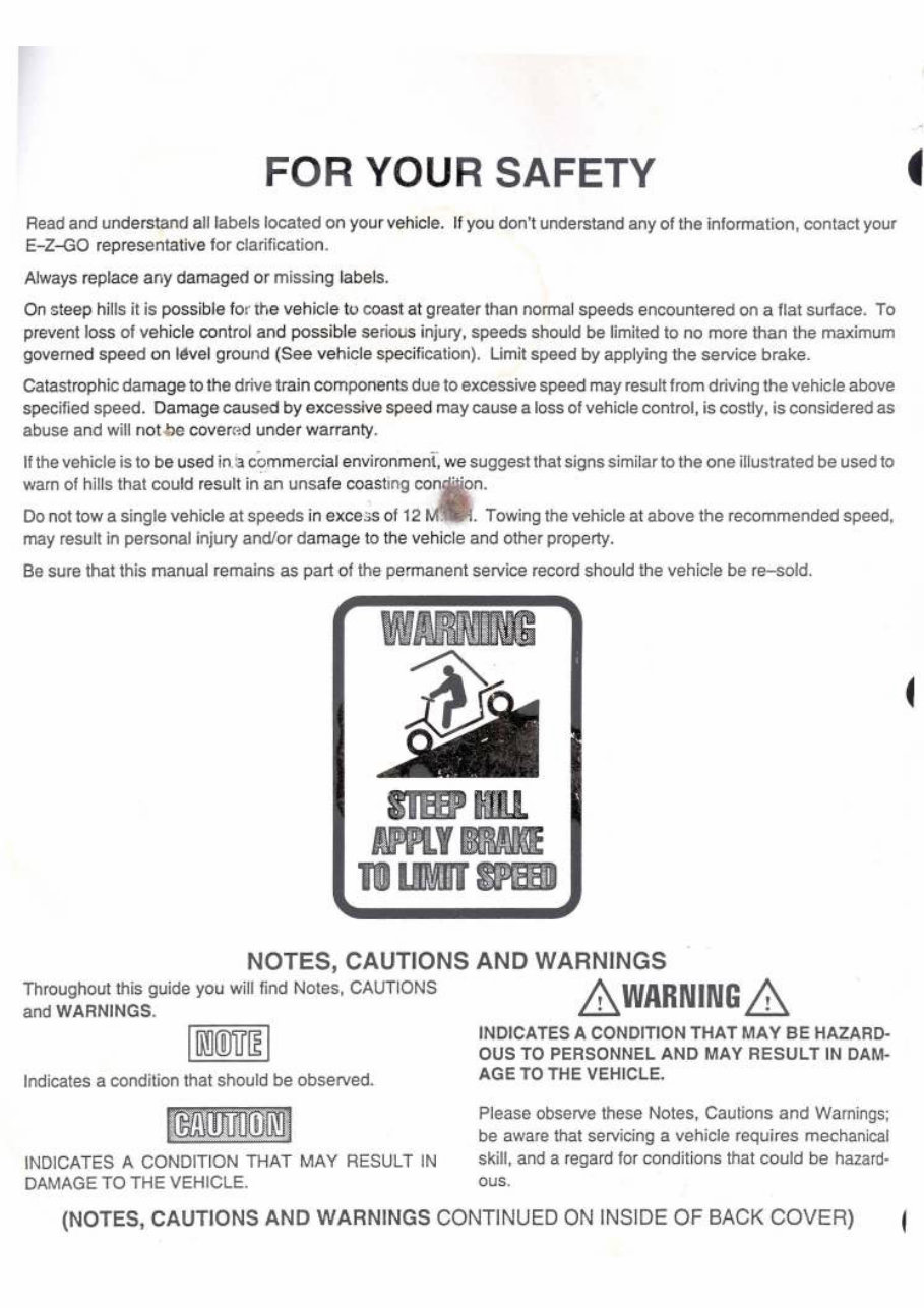 1989-1993 E-Z-GO Golf Cart (2-Stroke / Gas) OEM Service & Repair Manual preview img 2