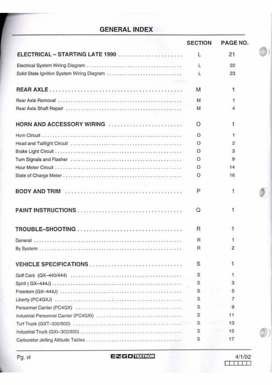 1989-1993 E-Z-GO Golf Cart (2-Stroke / Gas) OEM Service & Repair Manual preview img 8