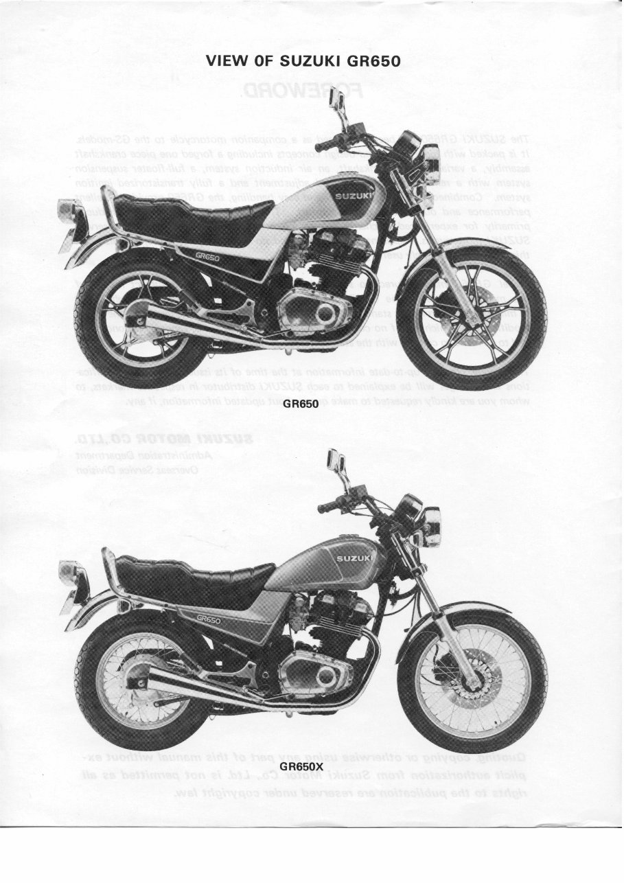 1983-1989 Suzuki GR650 GR650X Service & Repair Manual preview img 4