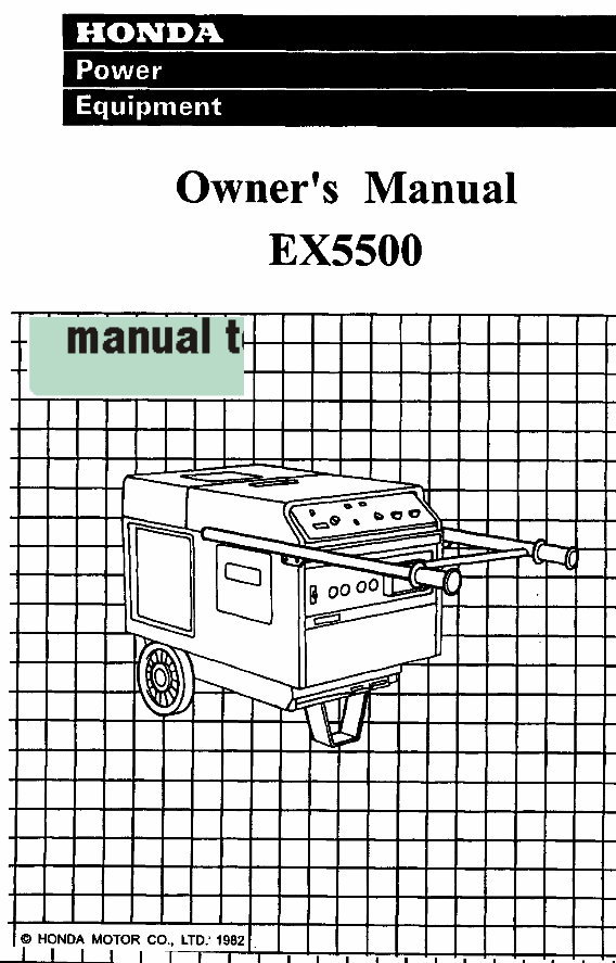 Honda Generator EX5500 Maintenance Manual preview img 1