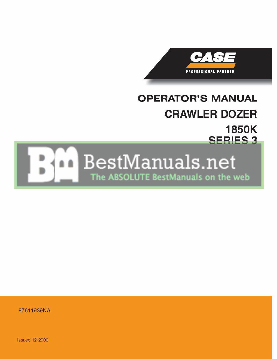 CASE 1850K TIER 3 Crawler DOZER BULLDOZER Service Repair Manual preview img 1