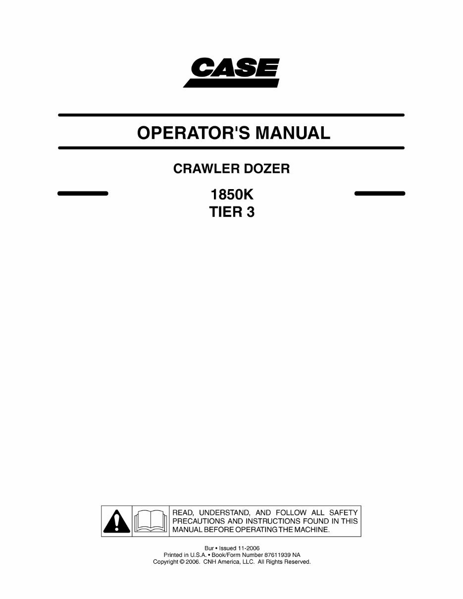 CASE 1850K TIER 3 Crawler DOZER BULLDOZER Service Repair Manual preview img 2