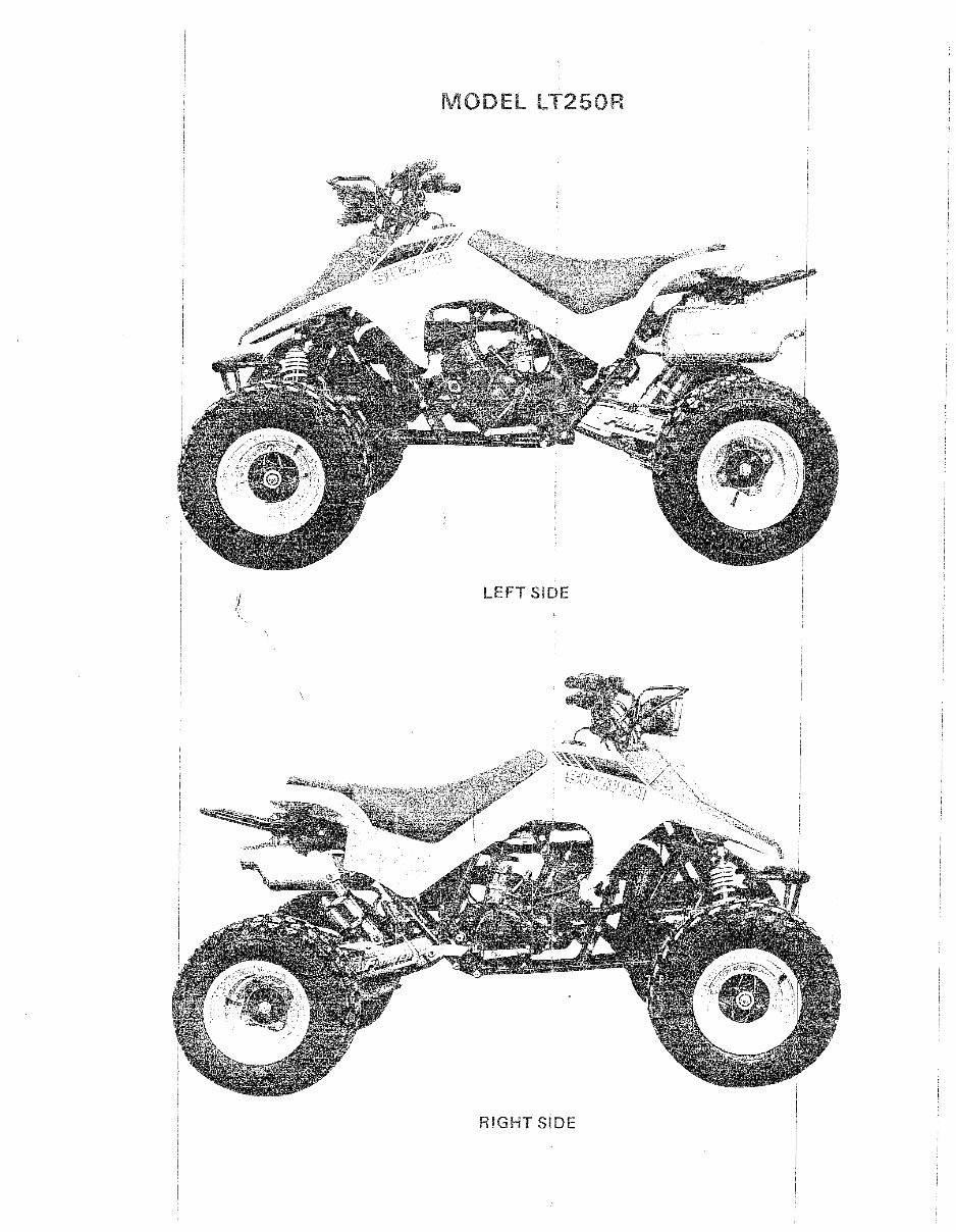 Suzuki LT-250R Quadracer Service Manual 1988-1992 preview img 3
