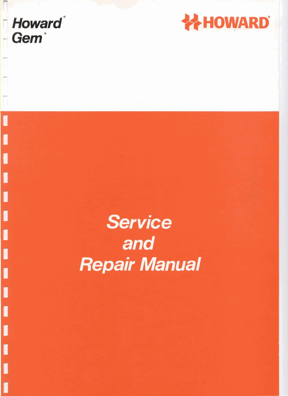 Howard Gem Rotavator Workshop Service Repair Manual preview img 1
