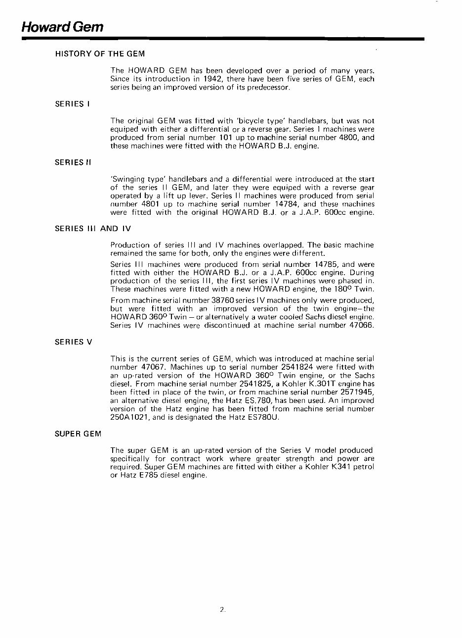Howard Gem Rotavator Workshop Service Repair Manual preview img 3