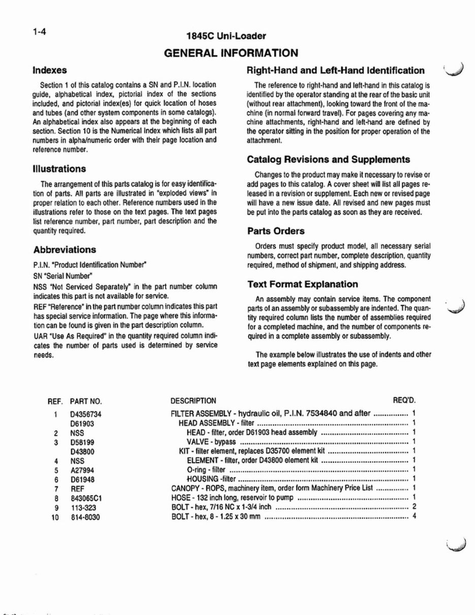 CASE 1845C Skid Steer Loader Parts Catalog preview img 4