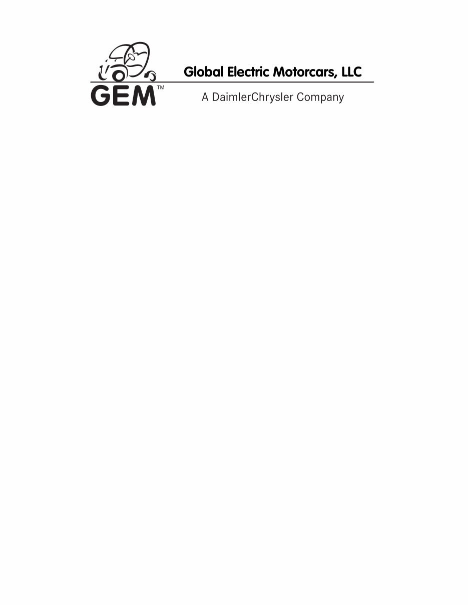 2006 GEM Global Electric Motorcars Parts Catalog and Service Repair Workshop Manual preview img 1