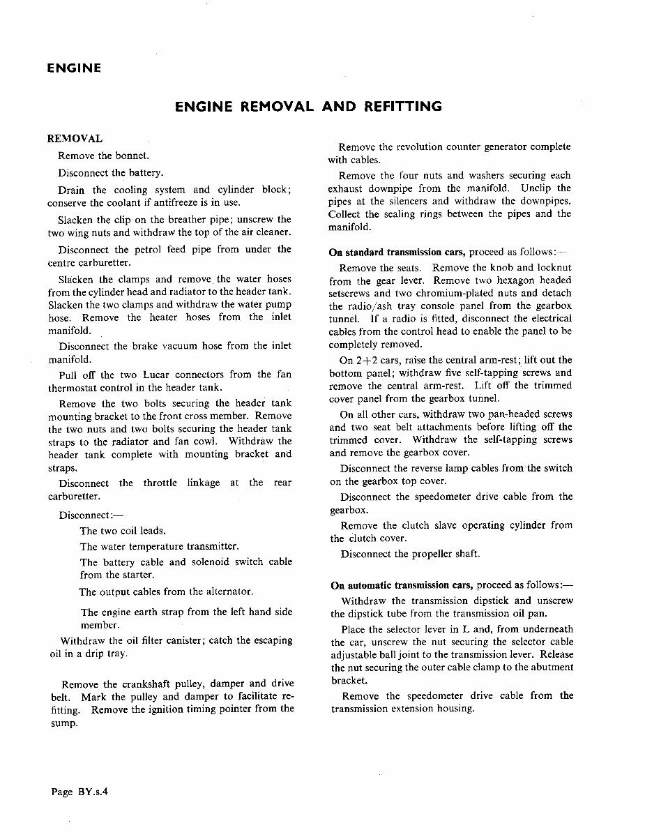 Jaguar 4.2, E and 2+2 suppl Service Manual preview img 10