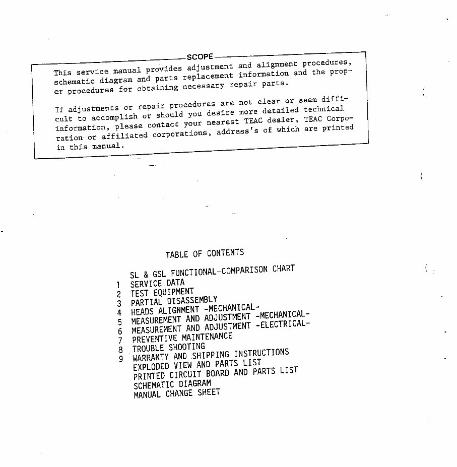 Teac A-4010-GSL reel tape recorder Service Manual preview img 2