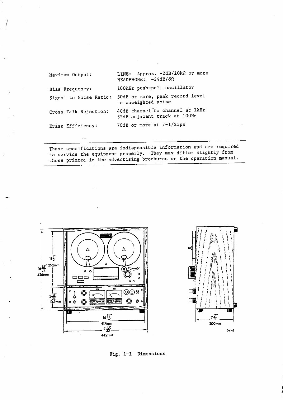 Teac A-4010-GSL reel tape recorder Service Manual preview img 5