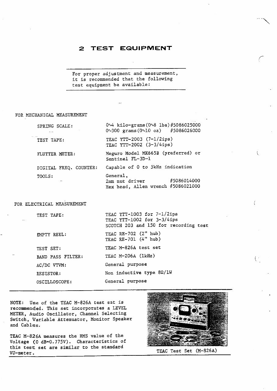 Teac A-4010-GSL reel tape recorder Service Manual preview img 6