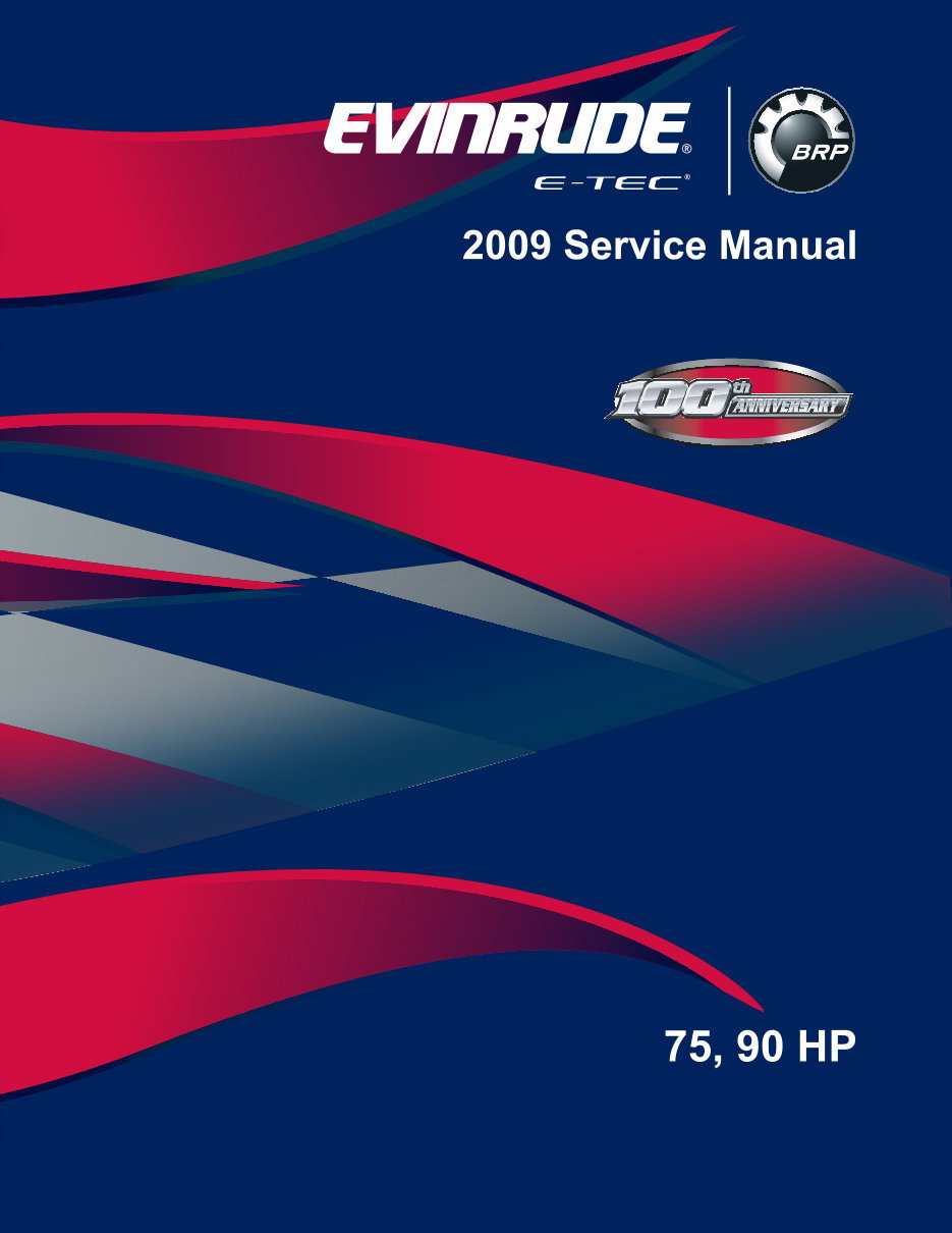 2009 Evinrude 75HP, 90HP E-TEC Outboards OEM Service & Repair Manual preview img 1
