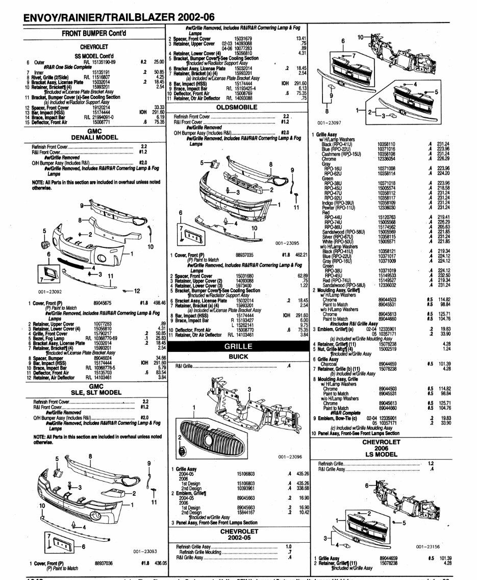 2002-2006 GMC Envoy Parts Catalog preview img 2