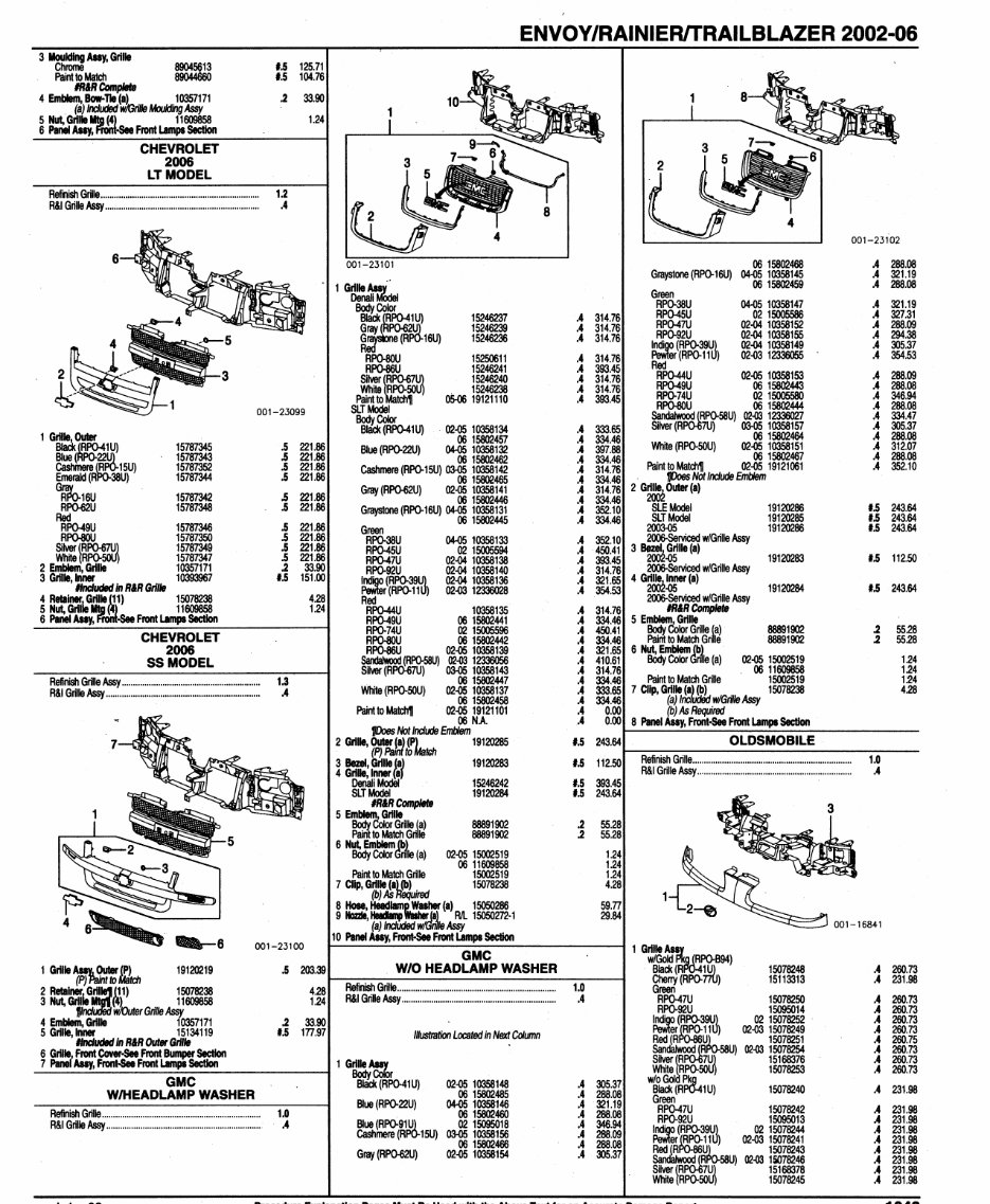 2002-2006 GMC Envoy Parts Catalog preview img 3