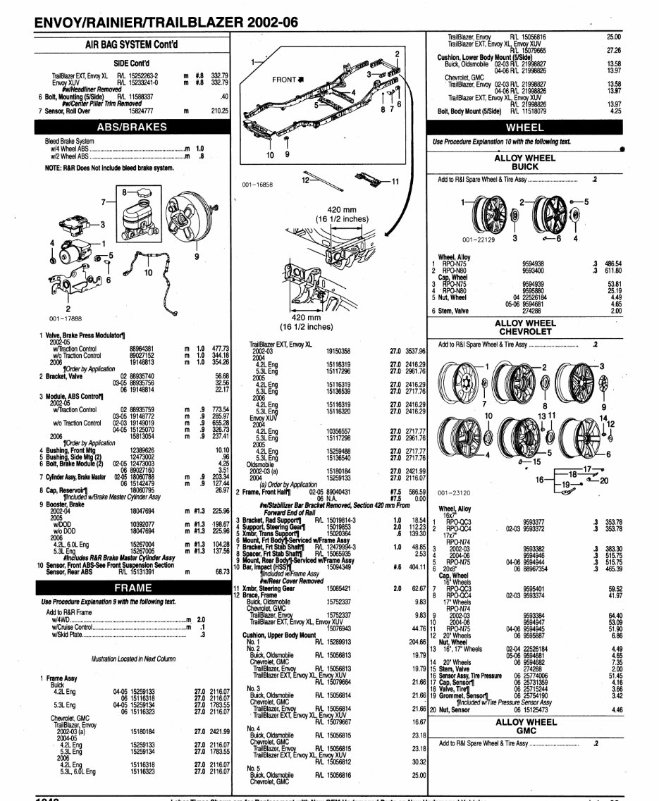 2002-2006 GMC Envoy Parts Catalog preview img 8