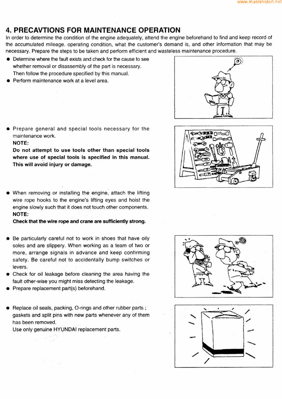 HYUNDAI D4A D4D D4DA D4AK Engine Service / Repair / Workshop Shop Manual * BEST * !! preview img 8