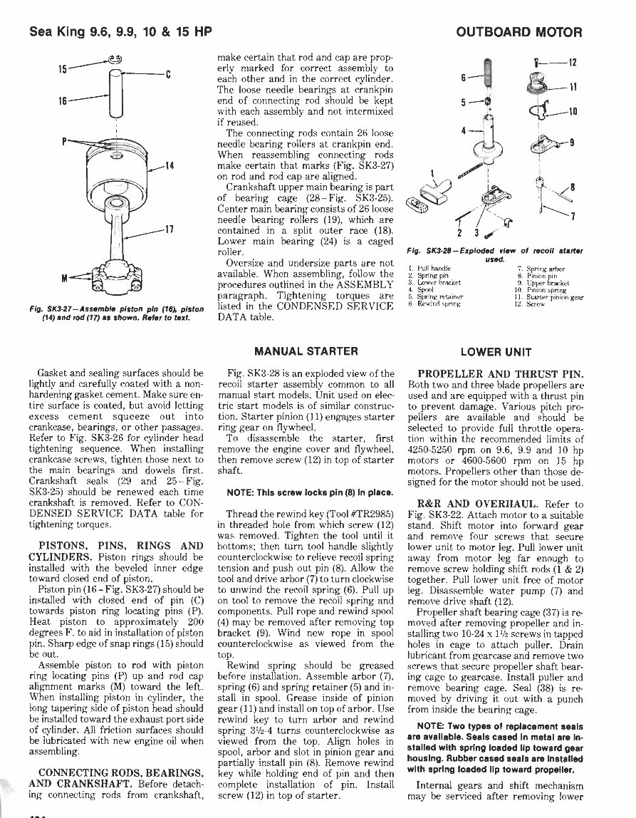 1970-1984 Sea King 9.6-15 HP Outboard Service & Repair Manual preview img 9