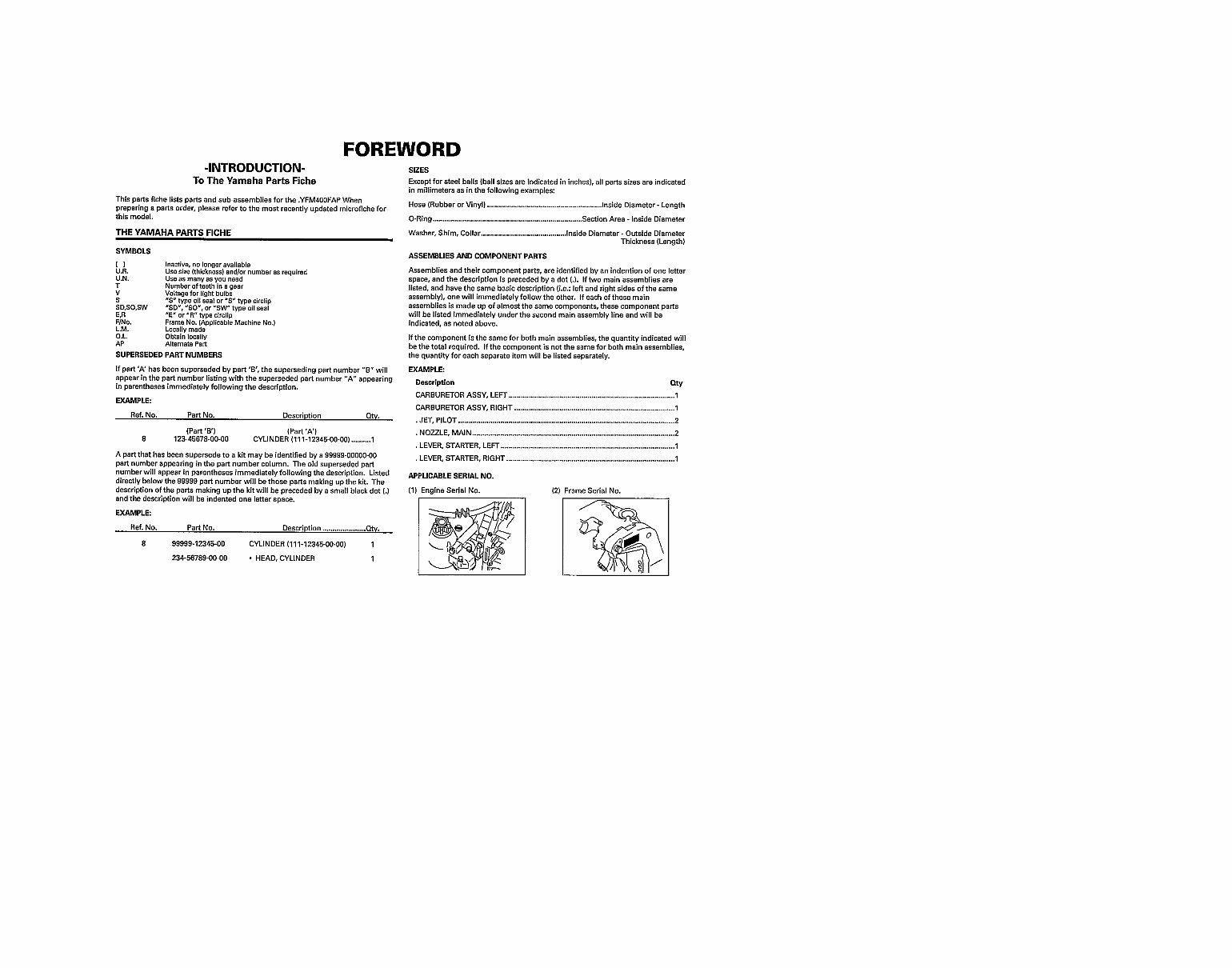 2002 Yamaha Kodiak 4x4 YFM400FAP Parts Manual Catalog preview img 2