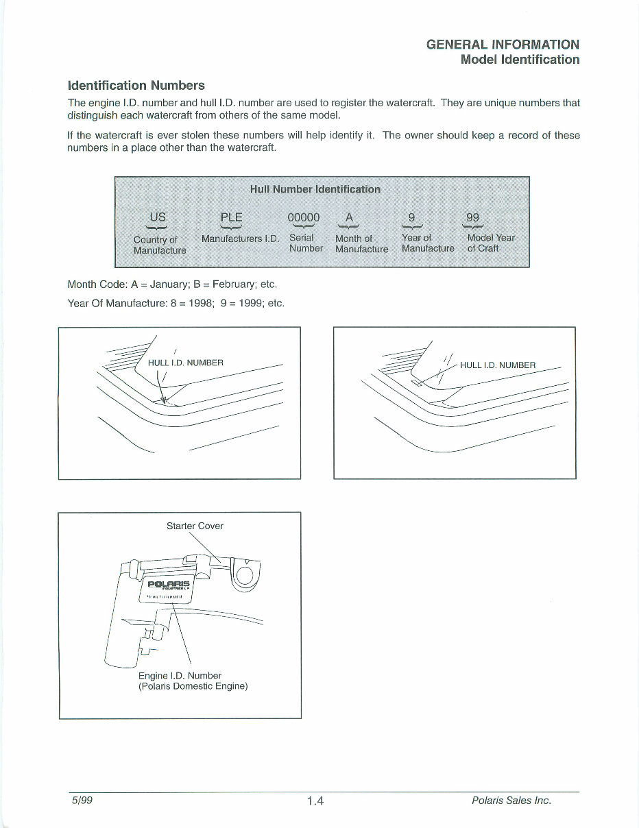 1999 Polaris Genesis 1200 Service & Repair Manual preview img 8