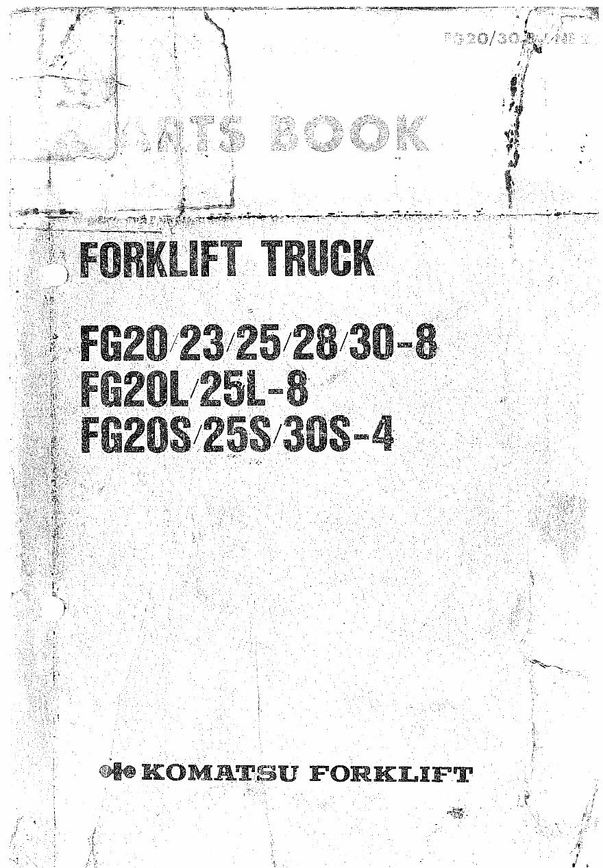 Komatsu FG20, FG25, FG30 Series Forklift OEM Parts Catalog preview img 1
