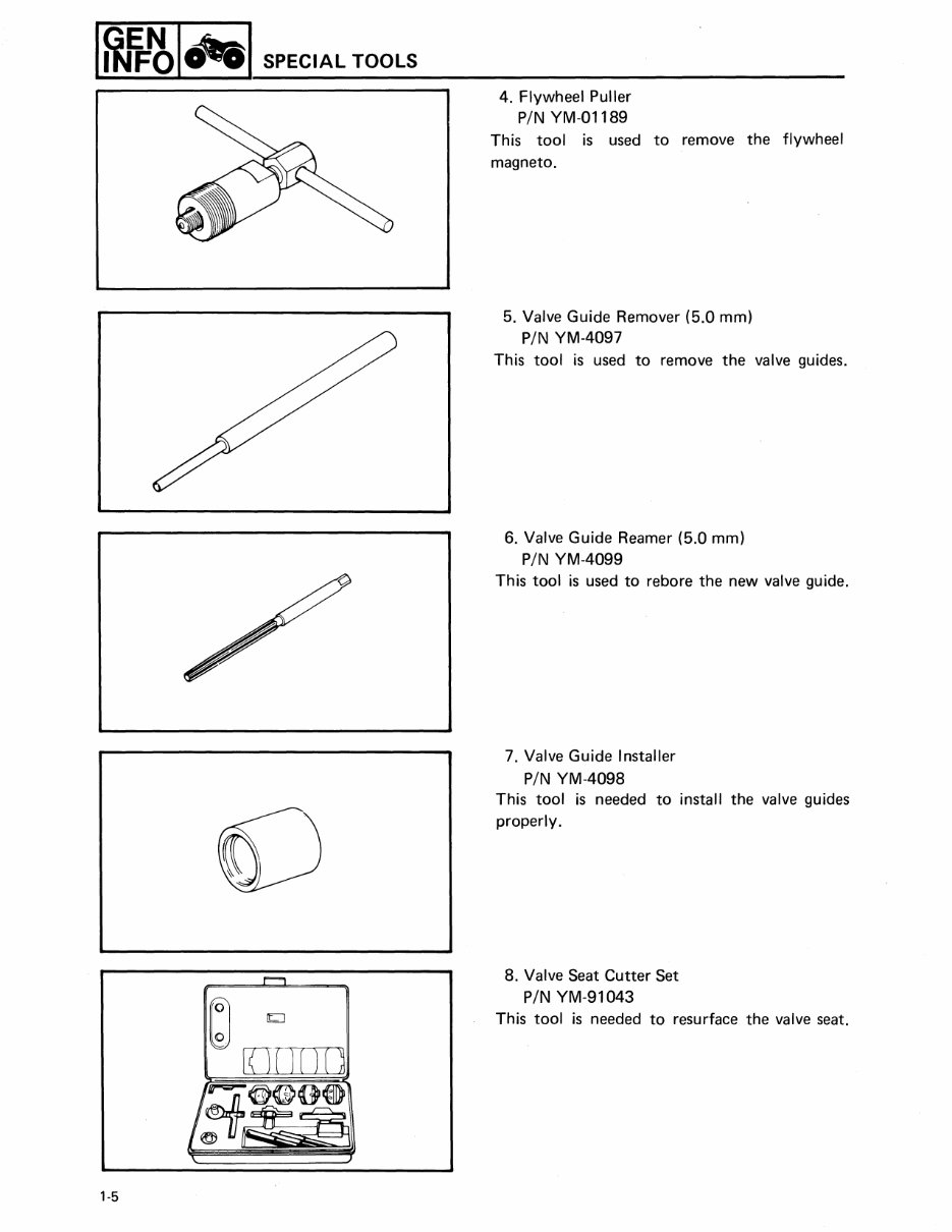 Yamaha Badger 80 service manual repair 1985-1988 YFM80 preview img 8
