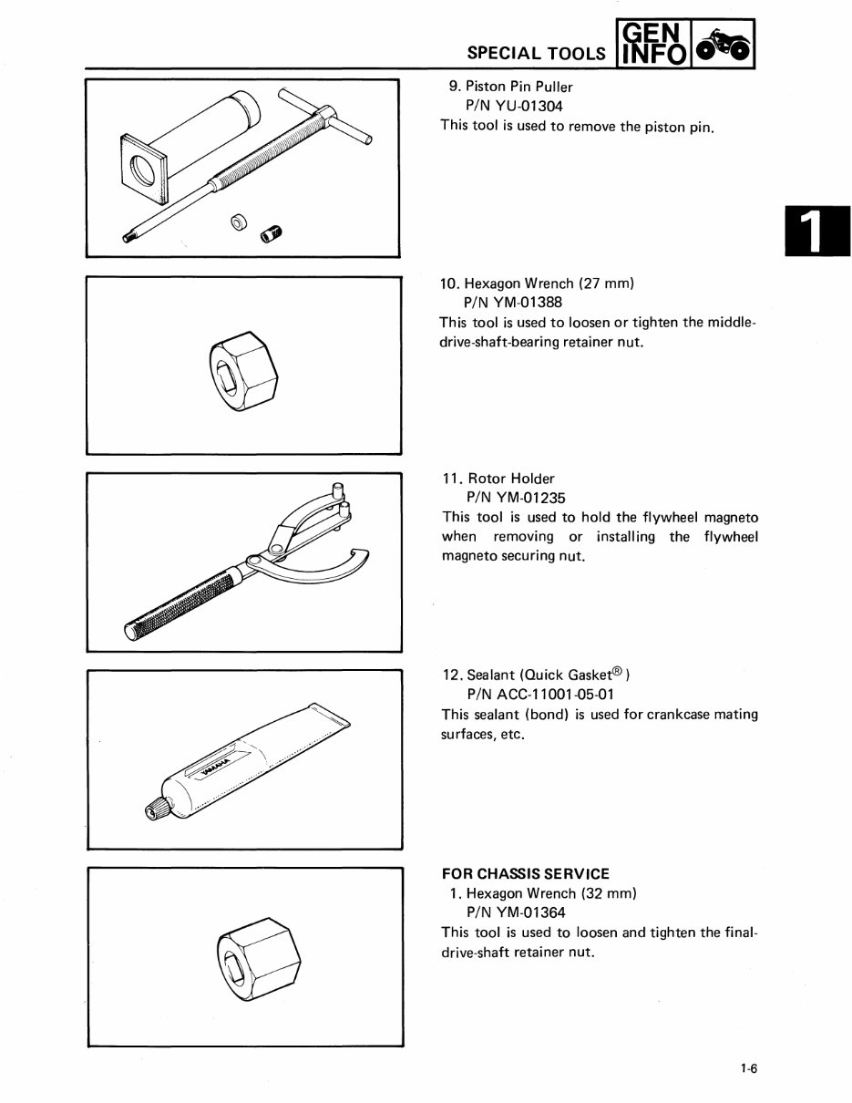 Yamaha Badger 80 service manual repair 1985-1988 YFM80 preview img 9