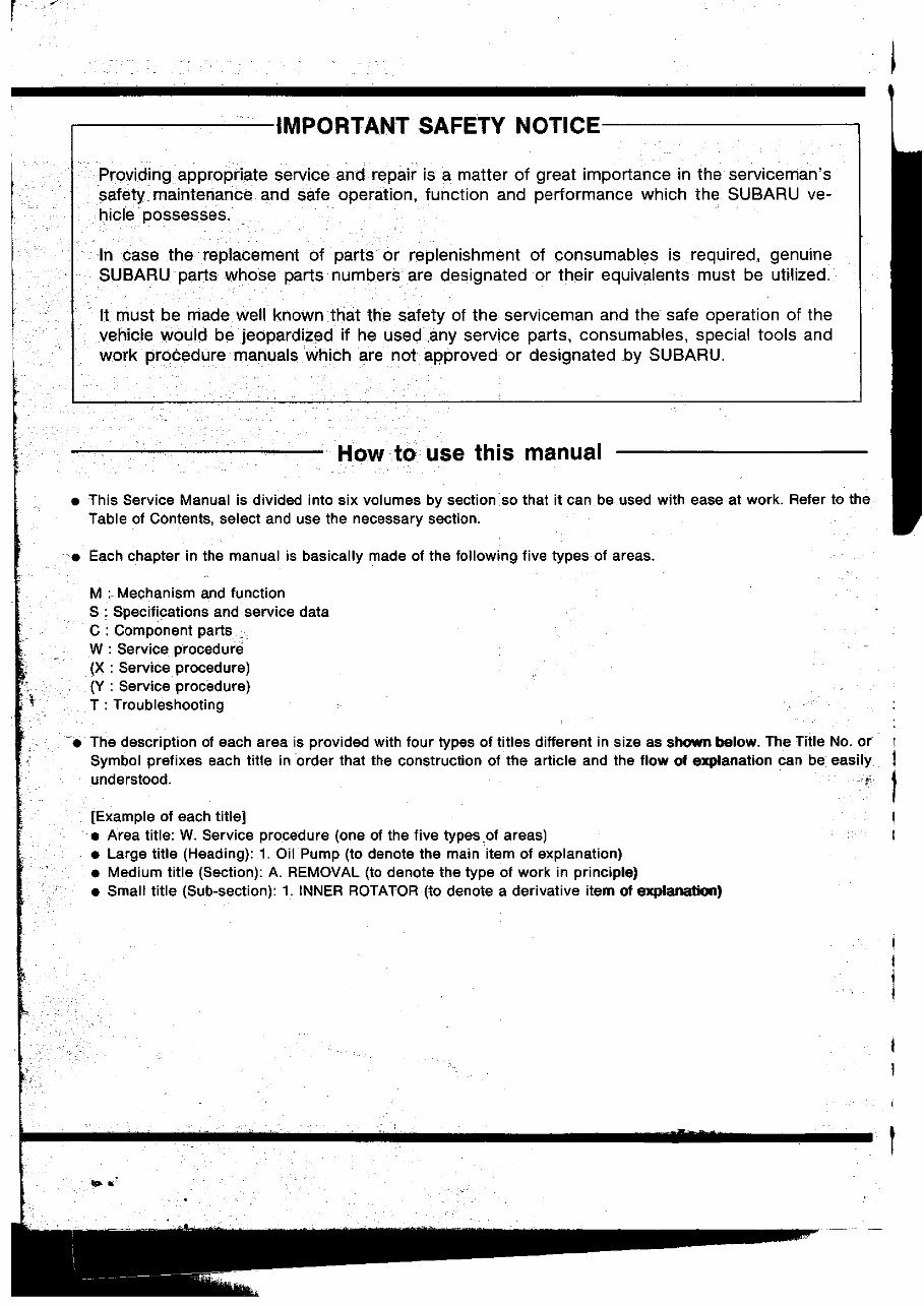 1992-2003 Subaru Legacy, L, GT Factory Service Repair Manual preview img 3