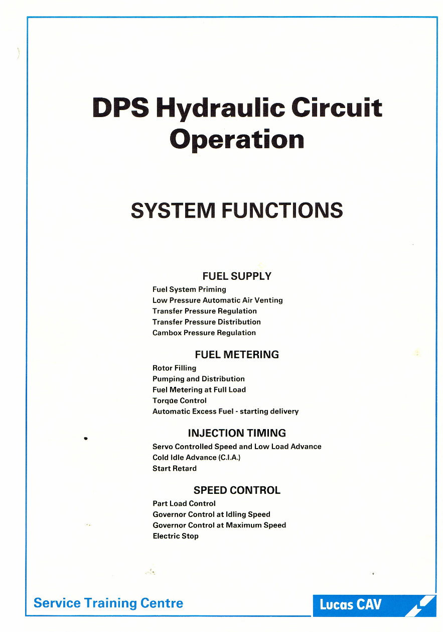 Cav DPS Fuel injection Pumps Cav World Training Centre preview img 1