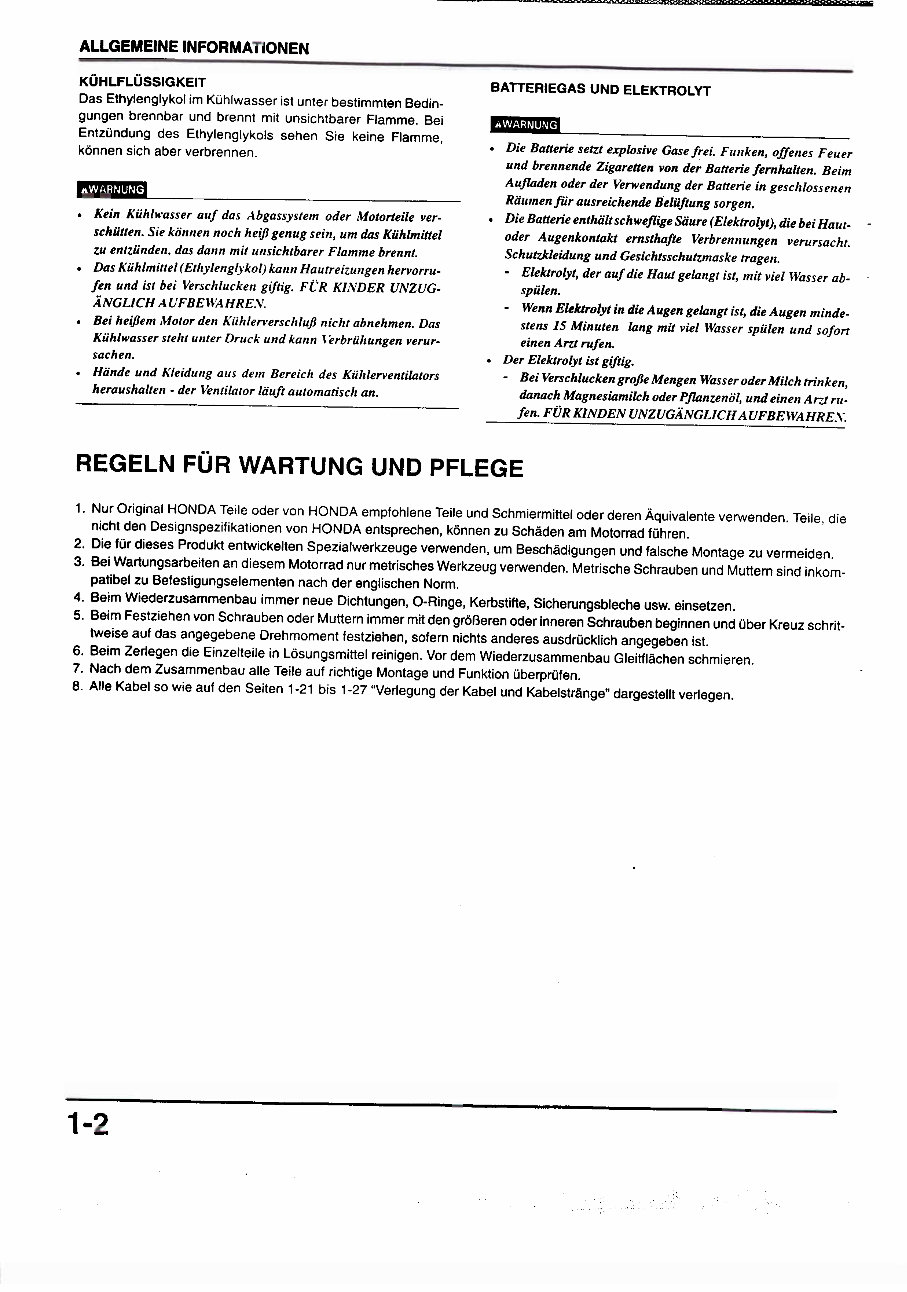 Honda GL1500CV Valkyrie (F6C) OEM Service & Repair Manual (in German) preview img 5