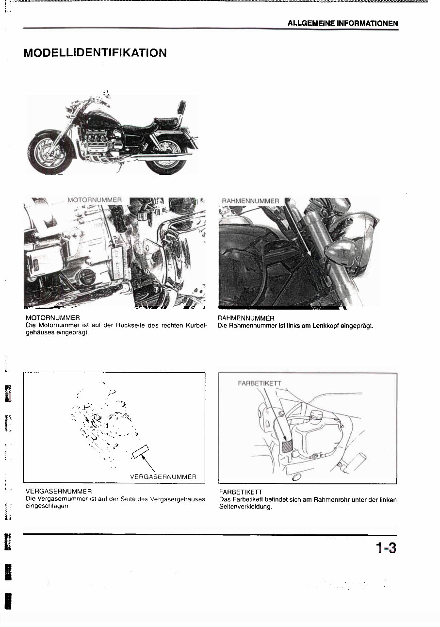 Honda GL1500CV Valkyrie (F6C) OEM Service & Repair Manual (in German) preview img 6