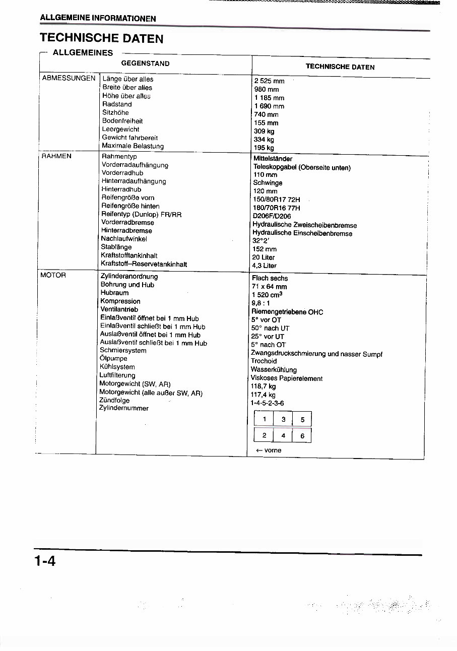 Honda GL1500CV Valkyrie (F6C) OEM Service & Repair Manual (in German) preview img 7