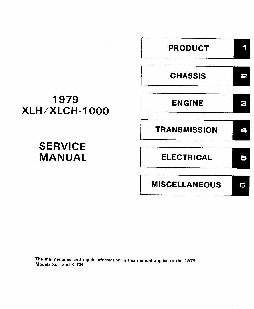 1979 HARLEY DAVIDSON XLH / XLCH-1000 Motorcycle Service Manual preview img 3