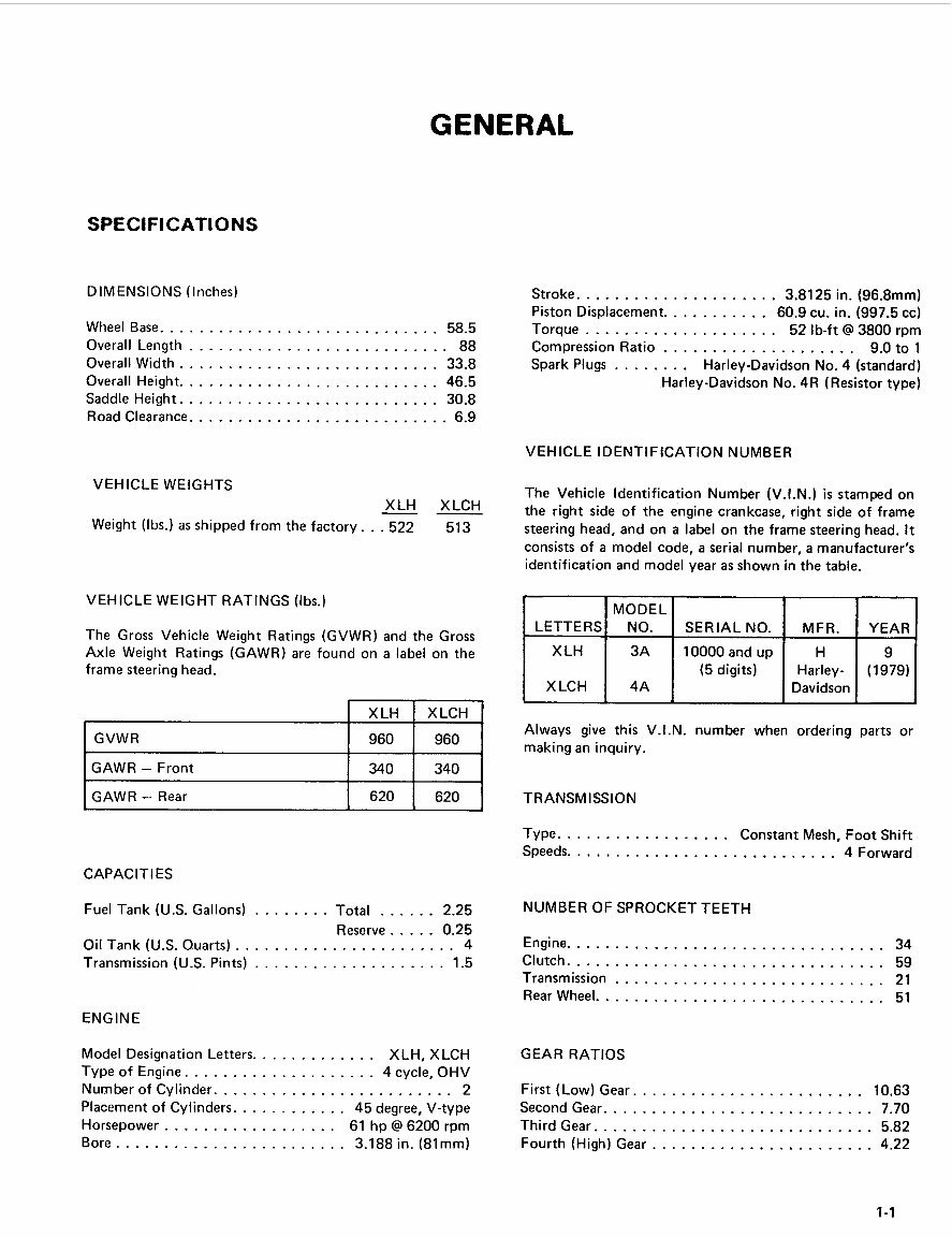 1979 HARLEY DAVIDSON XLH / XLCH-1000 Motorcycle Service Manual preview img 8