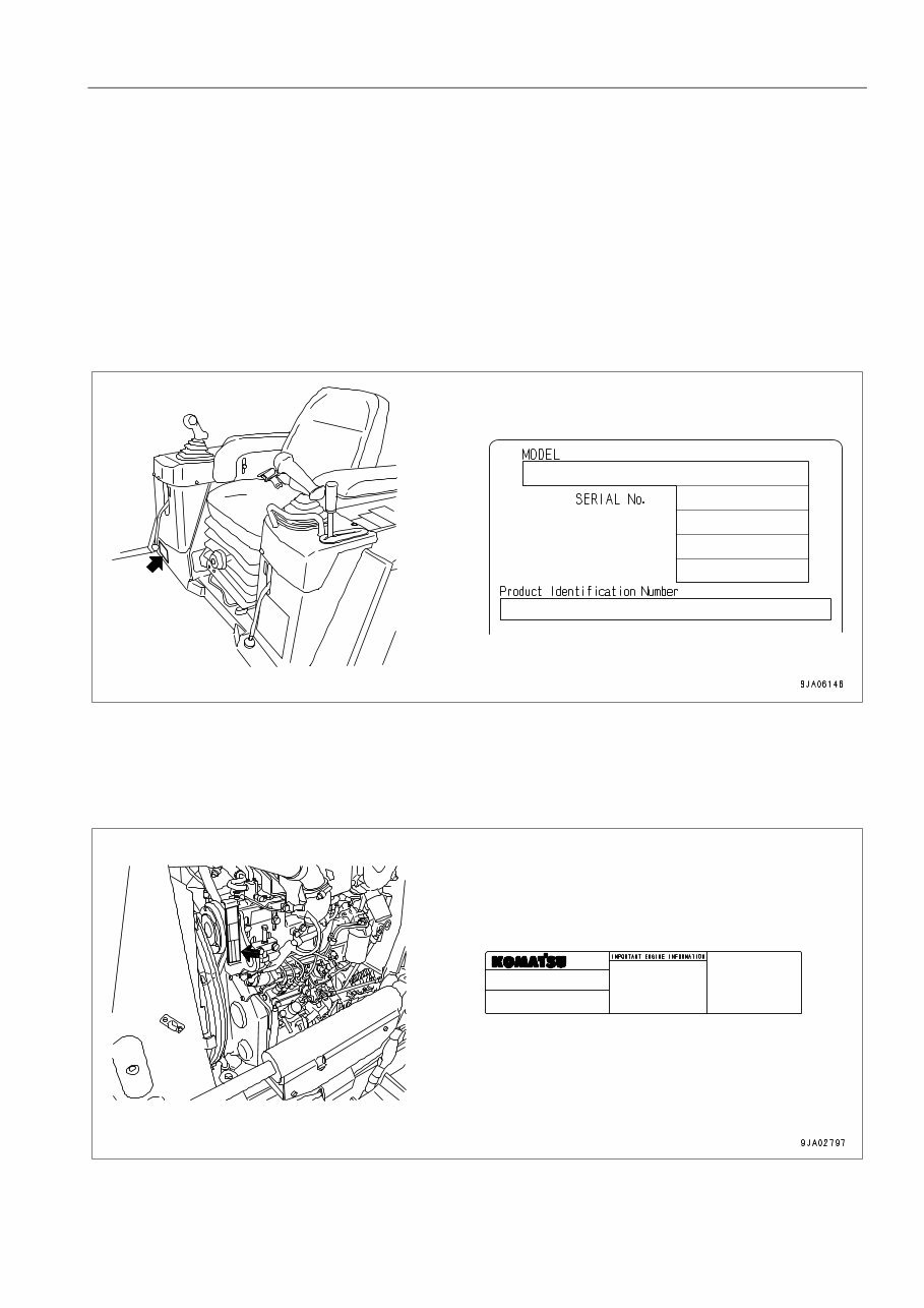 Komatsu Bulldozer D31EX D37EX D39EX Operation Maintenance Manual preview img 9