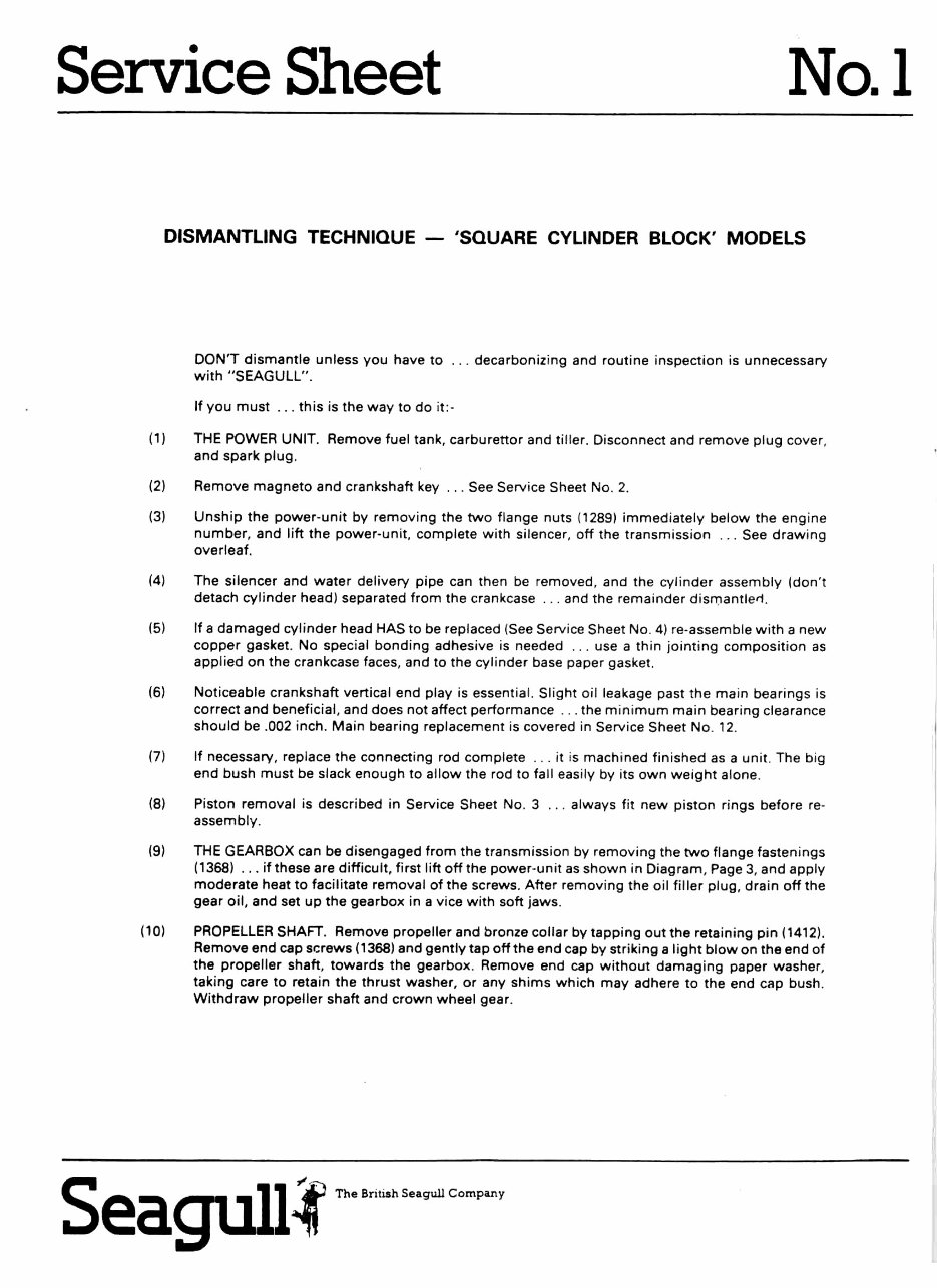 British Seagull 45 55 75 80 90 102 125 170 Outboard Complete Workshop Service Repair Manual preview img 2