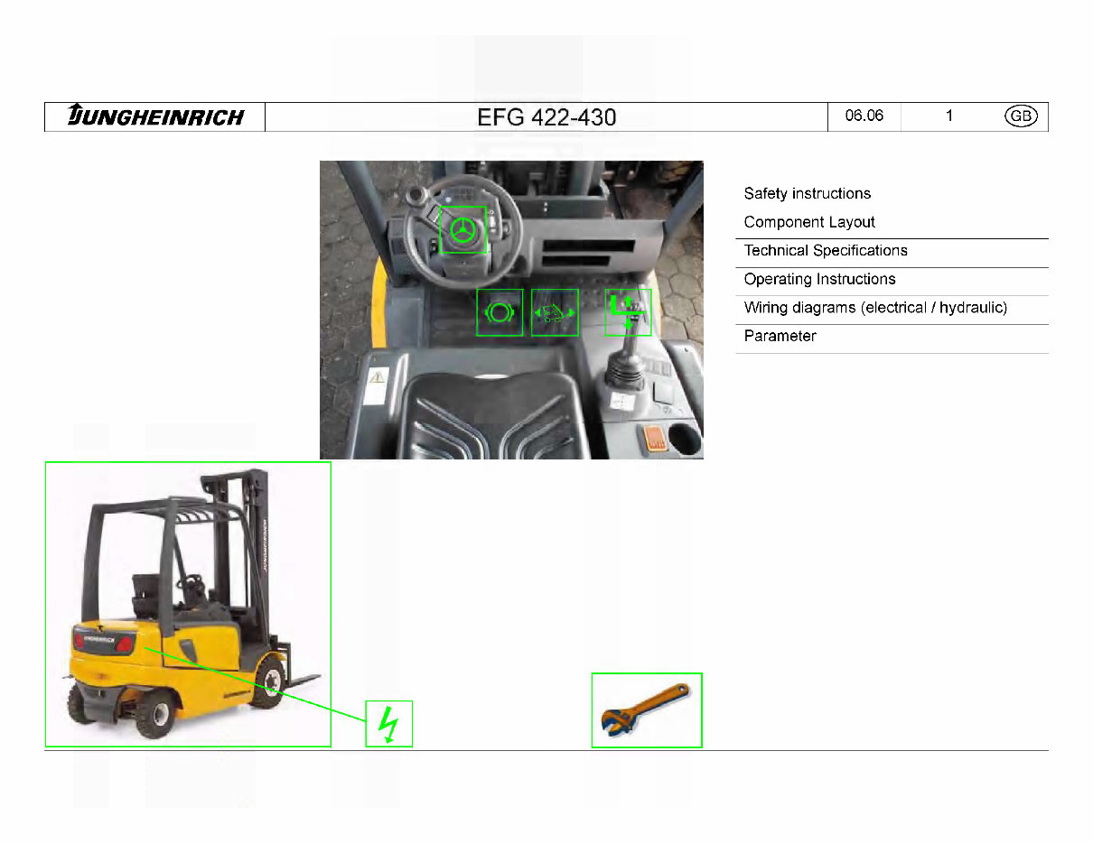 Jungheinrich EFG-Series Forklifts (EFG422/EFG425/EFG425K/EFG425S/EFG425KS/EFG430) Service & Repair Manual preview img 1