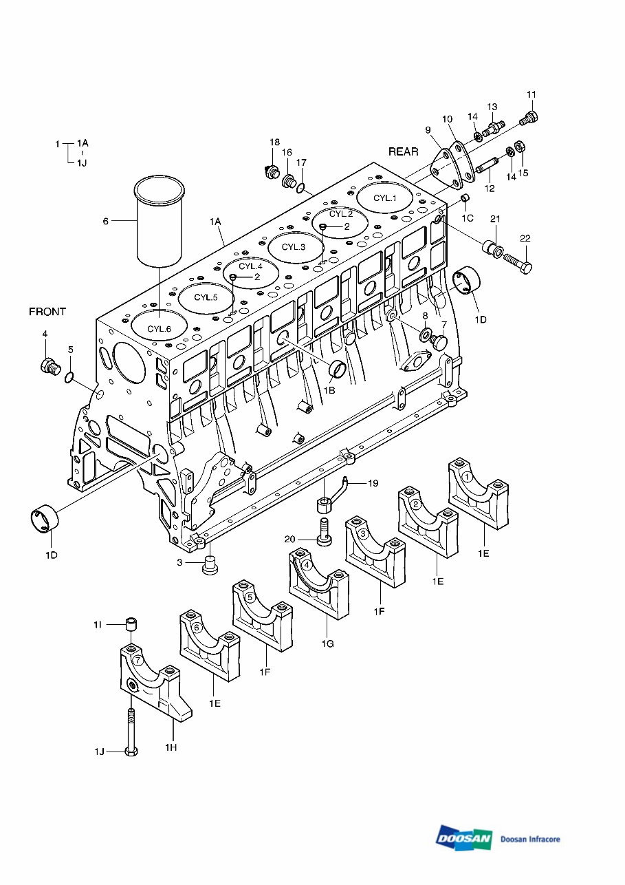 DAEWOO DOOSAN DX300LCA Crawler Excavator Service Parts Catalogue Manual preview img 1