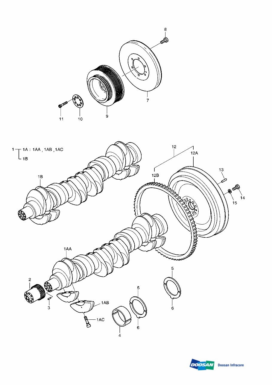 DAEWOO DOOSAN DX300LCA Crawler Excavator Service Parts Catalogue Manual preview img 7