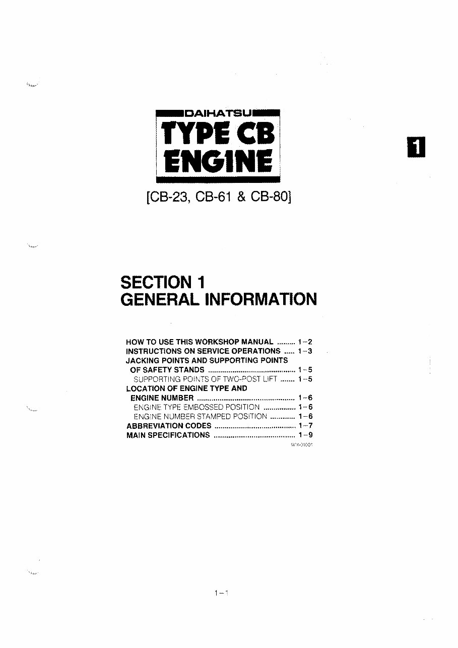 1983 Daihatsu Charade G11 Service & Repair Manual preview img 1