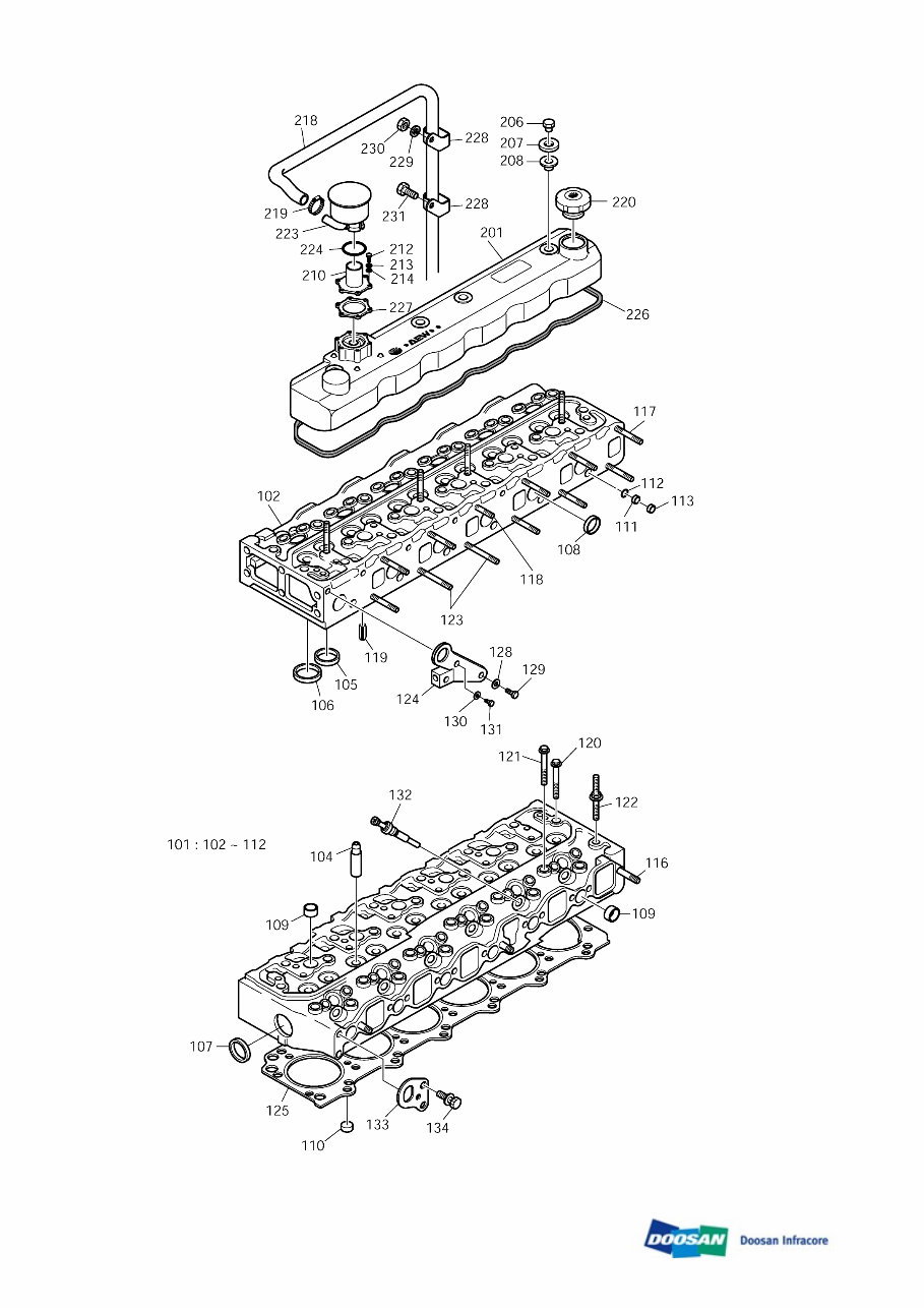 DAEWOO DOOSAN SOLAR 225LC-V (DIEU EXP) Crawler Excavator Service Parts Catalogue Manual preview img 10